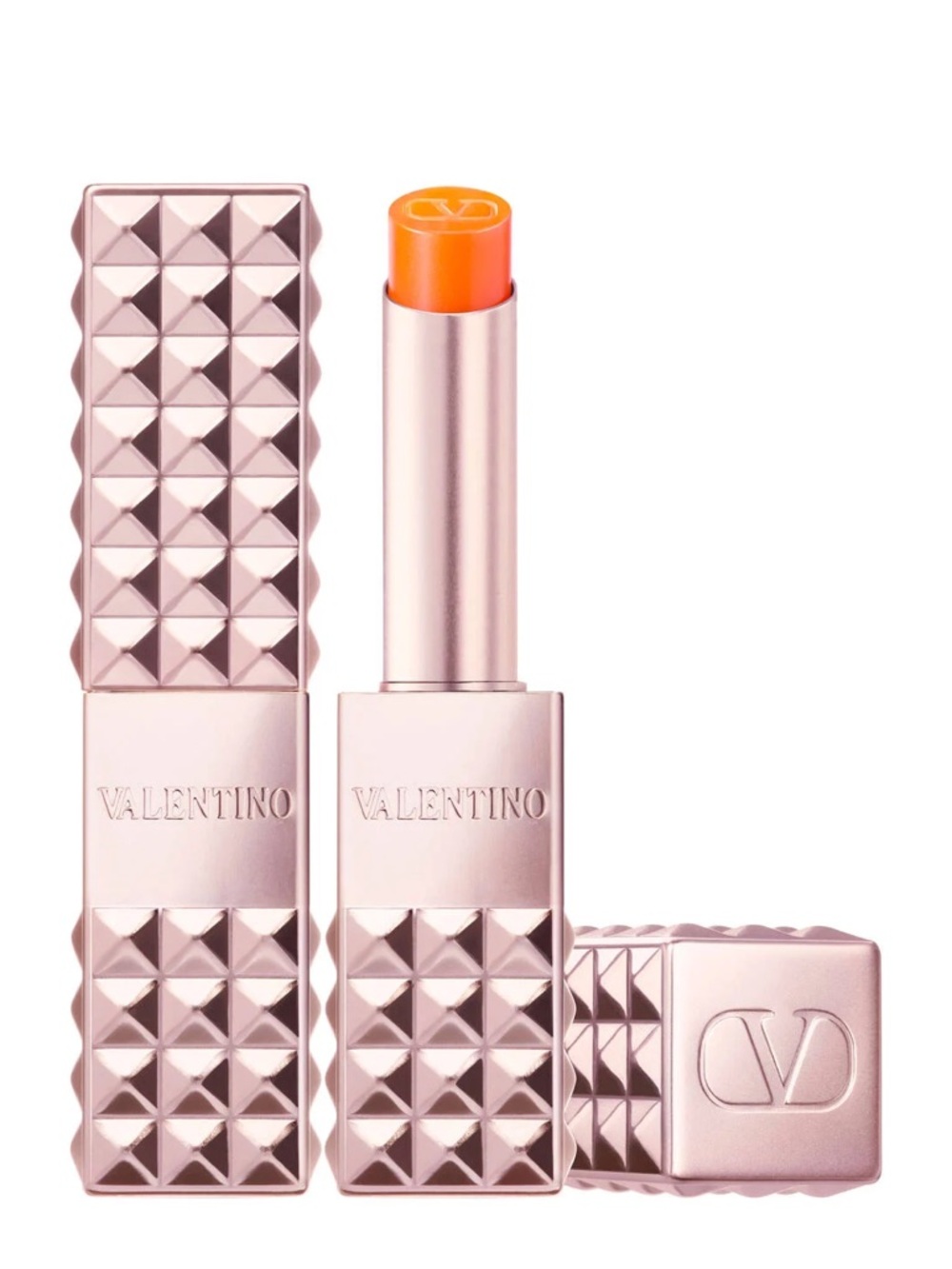 VALENTINO Spike Hydrating Lip Balm in Rose Gold Studded Case- 400A